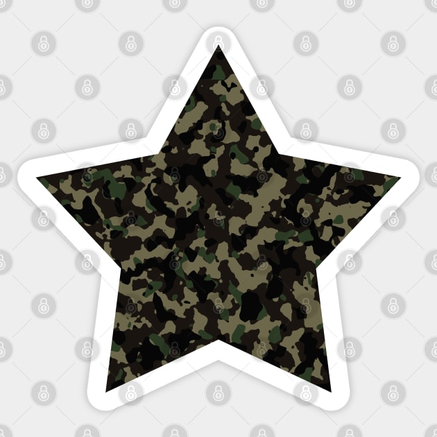 classic camouflage pattern Sticker by Destroyed-Pixel